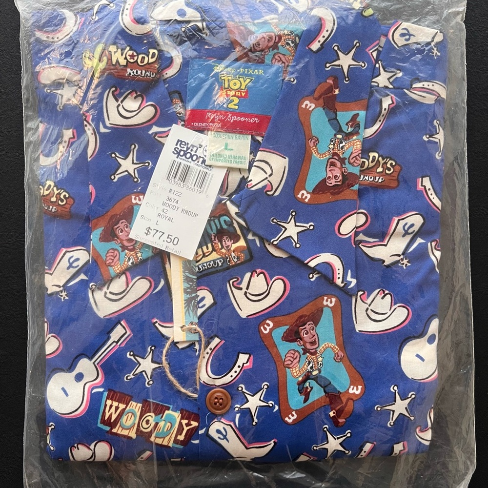 Vintage Collectible Reyn Spooner Woody Round-up Large shirt